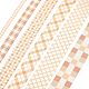 DIYスクラップブック装飾紙テープ  マスキングテープ  タータン柄デザインギフト包装テープ  DIYスクラップブッキングサプライギフトデコレーション用  ナバホホワイト  0.5~2mm  約2m /ロール  6のロール/箱 DIY-M015-01D-4