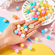 72 шт. двухцветные светящиеся круглые бусины из пищевого силикона SIL-TA0001-37-6