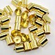 真鍮製コードエンドパーツ  エンドキャップ  ゴールドカラー  14x10mm  穴：1mm  内径：9mm X-KK-D219-14x10-G-2