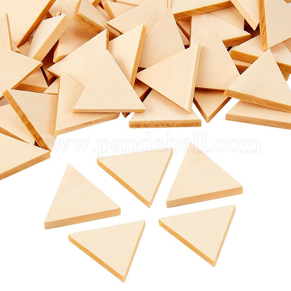 Shop OLYCRAFT 100PCS Unfinished Wood Triangle Natural Unpainted Wood