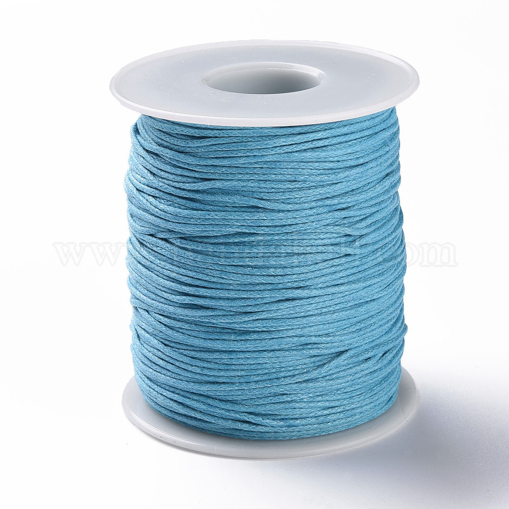 木綿糸ワックスコード ライトスカイブルー 1mm 約100ヤード/ロール（300フィート/ロール）の通販– Jp.PandaHall.com