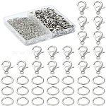 Набор для поиска поделок для изготовления ювелирных изделий, в том числе застежки-клешни из цинкового сплава, Железные соединительные колечки, платина, 5~12x5~6x0.7 мм, отверстие : 1.2~3.5 мм