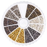 Pandahall ca. 3000 Stück 6 Farben 2mm Messingrohr Crimpperlen Schnur Endkappen für die Schmuckherstellung