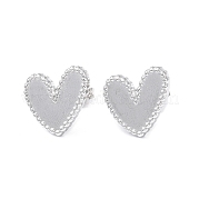 304 Stainless Steel Heart Stud Earrings for Women EJEW-I285-09P