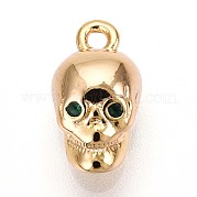 Латунные микропаве прозрачные подвески с фианитом KK-T075-45G