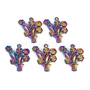 Rainbow Color Alloy Pendants PALLOY-S180-253-NR