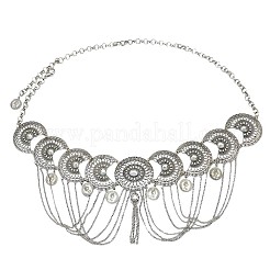 Цепочка из сплава с кристаллами и стразами в этническом стиле с кисточками на талию и живот для танцовщицы FS-WG3C509-02