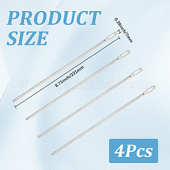 チタン鋼ターナー  縫製用具  ステンレス鋼色  221x7x4mm  穴：13.5x4mm&nbsp;DIY-CY0003-89