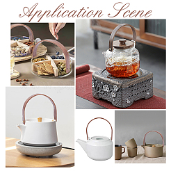 2 шт. U-образная ручка для чайника из орехового дерева FIND-PH0003-39