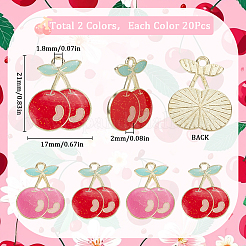 40шт 2 цвета светлые позолоченные подвески из сплава с эмалью&nbsp;FIND-SC0013-20