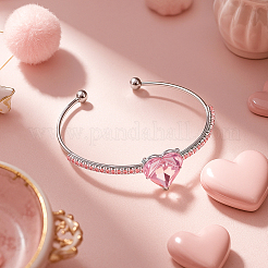 4 шт. 2-х цветные браслеты-манжеты из сплава Rhinetson для женщин&nbsp;BJEW-GO0002-20