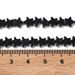 Синтетический синий авантюрин бисер нитей&nbsp;G-F817-A07-01