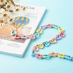 手作りリンクチェーンセット  ゴム引きスタイルのアクリルリンキングリングとccbプラスチックリンキングリング付き  ミックス型  カラフル  18.5~34x11.5~34x3~6mm  39.37インチ（1m）/連  1連売り/セット&nbsp;AJEW-JB01045