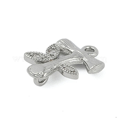 Латунные хрустальные стразы буквы звенья соединительные подвески KK-S395-06P-T