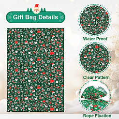 Рождественские 3шт прямоугольные пластиковые подарочные пакеты для хранения&nbsp;ABAG-WH20010-08A