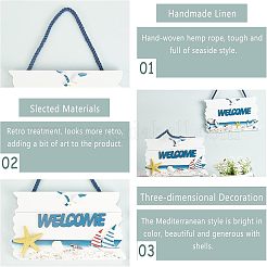 2 шт. 2 стиля подвесные украшения из МДФ в средиземноморском стиле&nbsp;HJEW-PH00001-33