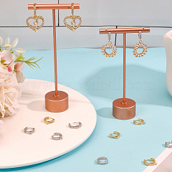 20 шт. 2 цвета латунные серьги-кольца Huggie&nbsp;KK-DR0001-26