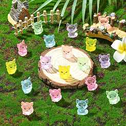 30 шт. 6-цветная светящаяся смоляная лиса для украшения дисплея&nbsp;CRES-CJ0001-81