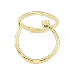 リング 304 ステンレススチール カフリング 女性用  キュービックジルコニア付き  ゴールドカラー  内径：15.8mm&nbsp;RJEW-H229-03G