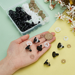 40 шт. пластиковая оправа для безопасного глаза&nbsp;AJEW-PH0012-20B