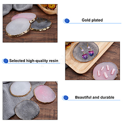 6шт 3-х цветная овальная палитра из смолы MRMJ-PH0001-60