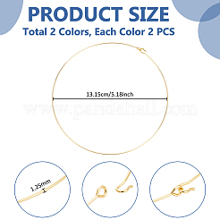 4 stücke 2 farben 304 edelstahl halsband halskette machen&nbsp;NJEW-UN0001-80
