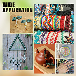 16 связка плетеных полиэфирных шнуров 16 цветов OCOR-PH0001-99