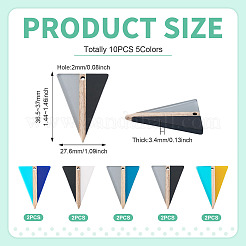 10шт 5 цвета подвески из смолы и дерева&nbsp;RESI-TA0004-52