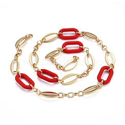 Латунные овальные звенья ручной работы CHC-H102-16G-G