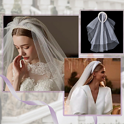 Резинки для волос из искусственного жемчуга из сплава и пластика&nbsp;AJEW-WH0554-63