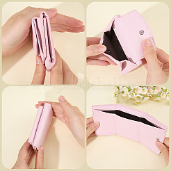 女性用PUレザー財布  長方形  ピンク  19~20.3x10x1.15cm&nbsp;AJEW-WH20002-43B