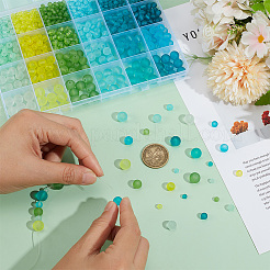 1332шт. 24 набора прозрачных стеклянных бусин&nbsp;FGLA-PH0001-13