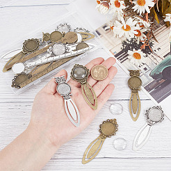 Набор для изготовления закладок из сплава с пустым куполом TIBE-HY0001-07