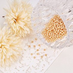 Круглая бусина из экологически чистого окрашенного стекла с жемчугом&nbsp;HY-PH0002-24-B