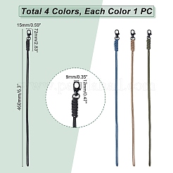Ahademaker 4 stücke 4 farben polyester kartenhalter lanyard&nbsp;AJEW-GA0004-43