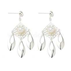 Kronleuchter-Ohrringe aus galvanisiertem Messing&nbsp;EJEW-Z129-17S