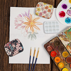 2 шт. 2-цветный мини-коробка с краской из железа и пластика AJEW-DC0001-13