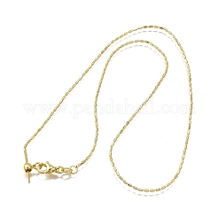 Ожерелья из латунных звеньев-колонн толщиной 1 мм NJEW-M108-14G