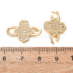 Ciondoli connettore in ottone micro pavé di zirconi cubici&nbsp;CU-CJC6430-01G