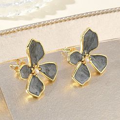 Boucles d'oreilles en laiton émaillé pour femme&nbsp;KK-CBA760A-11G-02
