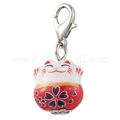 Фарфоровые подвески манэки-нэко ручной работы&nbsp;HJEW-JM02687