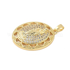 Messing micro pave klare zirkonia anhänger&nbsp;KK-B139-20G-03