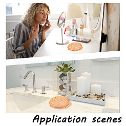 3 шт. 3-х стильный фарфоровый держатель для кольца в форме ракушки AJEW-GL0001-44