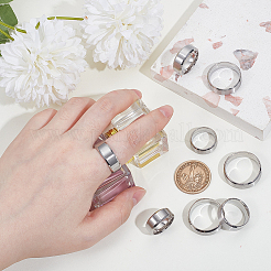 24 шт. 8 стиля колец из нержавеющей стали для женщин RJEW-NB0001-06P