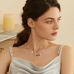 2 нити натуральных и синтетических смешанных бусин из драгоценных камней G-DC0001-56