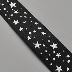 Репсовая лента из полиэстера со звездами длиной 100 ярд.&nbsp;OCOR-WH0085-62