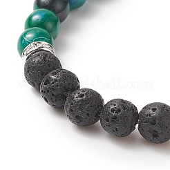 Эластичный браслет из бусин из смешанных натуральных и синтетических драгоценных камней&nbsp;BJEW-JB09260