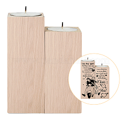 Деревянный подсвечник AJEW-WH0268-006