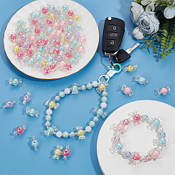 100 шт. Прозрачные акриловые бусины&nbsp;TACR-SP0001-19