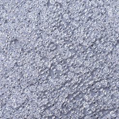 MIYUKIラウンドロカイユビーズ  日本製シードビーズ  11/0  （rr160)クリスタル光沢  2x1.3mm  穴：0.8mm  約50000個/ポンド&nbsp;SEED-G007-RR0160